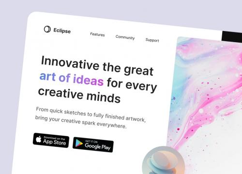 Modern Design Application Hero Web App