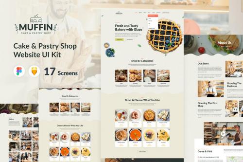Cake Chocolate Bakery Store Website UI Template