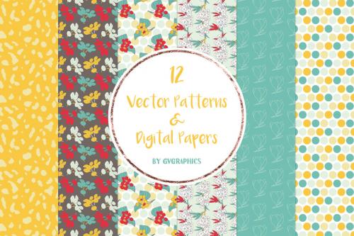 Deeezy - FREE Vector Spring Flowers Patterns & Digital Papers