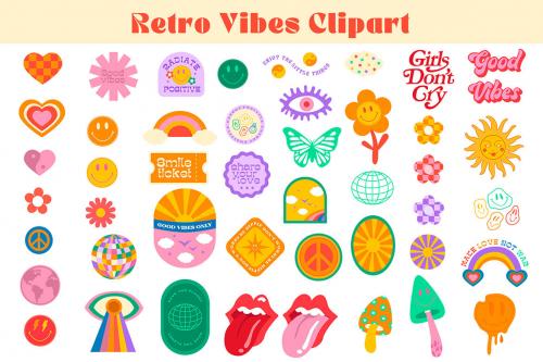 Deeezy - Retro Vibes 70's Clipart Deeezy - Retro Vibes 70's Clipart