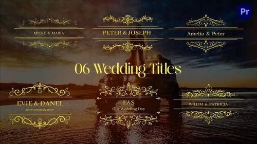 Wedding Titles Premiere Pro Template - 49758795