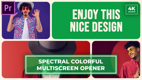 Multiscreen Slideshow | Split Screen Opener | Minimalistic MOGRT for Premier Pro - 49762850