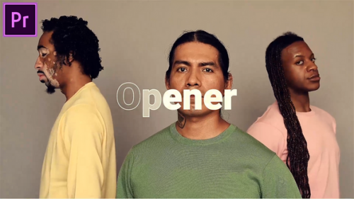 Dynamic Opener | Media Gallery Slideshow MOGRT for Premier Pro - 49791713