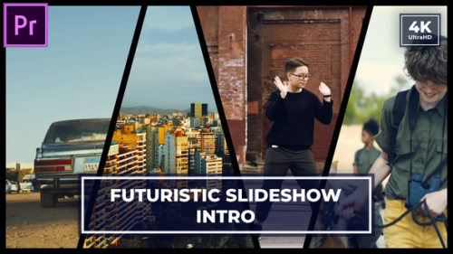 Futuristic Multiscreen Slideshow | Split Screen Opener MOGRT for Premier Pro - 49791727