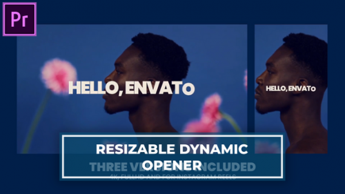 Resizable Instagram Dynamic Opener MOGRT for Premier Pro - 49796852