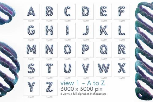 Deeezy - Alien DNA Science - 3D Lettering