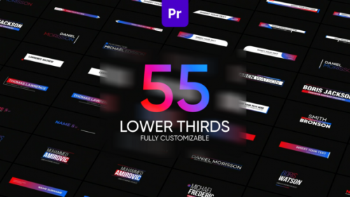 55 Lower Thirds | Premiere Pro CC | MOGRT - 49814144
