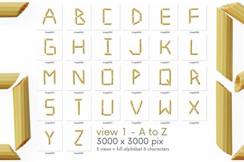 Deeezy - Penne Pasta - 3D Lettering Deeezy - Penne Pasta - 3D Lettering