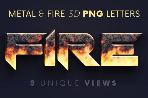 Deeezy - Metal &amp; Fire - 3D Lettering