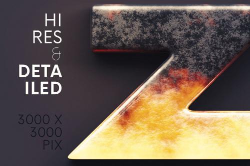 Deeezy - Metal &amp; Fire - 3D Lettering