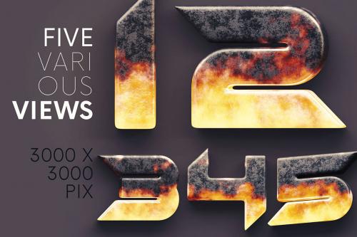 Deeezy - Metal &amp; Fire - 3D Lettering