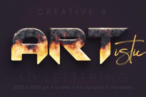 Deeezy - Metal &amp; Fire - 3D Lettering