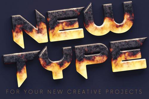 Deeezy - Metal &amp; Fire - 3D Lettering
