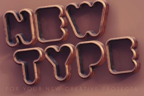 Deeezy - Outline Cooper - 3D Lettering