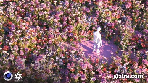 Creating a Floral Creative 3D Animation using Cinema4D & Octane Render