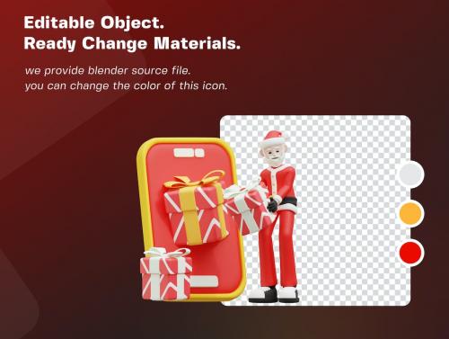Santa Claus 3D Illustration V3