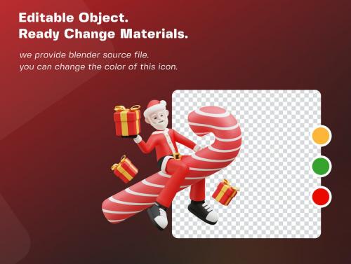 Santa Claus 3D Illustration V4