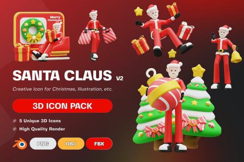 Santa Claus 3D Illustration V2
