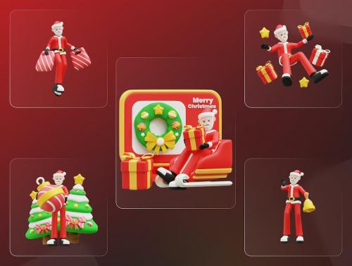 Santa Claus 3D Illustration V2