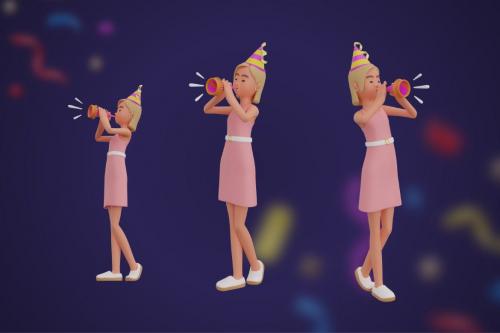 New Year Party - 3D Illustration