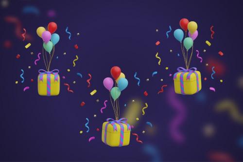 New Year Party - 3D Illustration