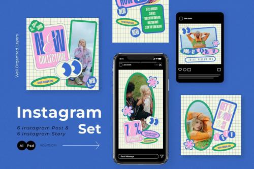 White Colorful Fashion Sale Instagram Booster