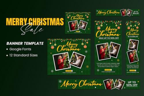 Merry Christmas Sale Banners Ad Template Merry Christmas Sale Banners Ad Template
