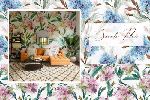 15 Watercolor Hydrangea Patterns 15 Watercolor Hydrangea Patterns