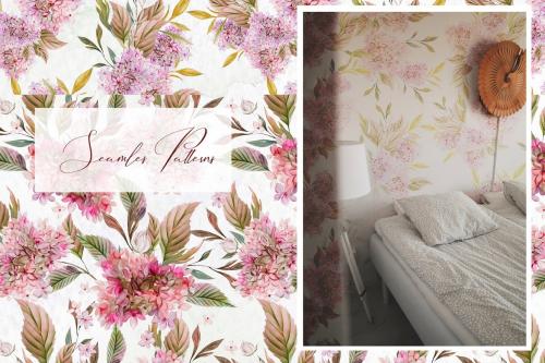 15 Watercolor Hydrangea Patterns 15 Watercolor Hydrangea Patterns