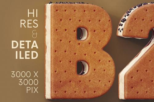 Deeezy - Ice Cream Sandwich - 3D Lettering