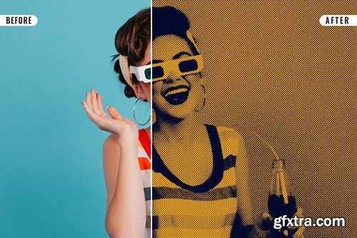 Duotone Color Halftone Photo Effect Y6Y2SC2