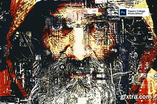 Papers Collage Photo Effect F2XC2YQ Papers Collage Photo Effect F2XC2YQ