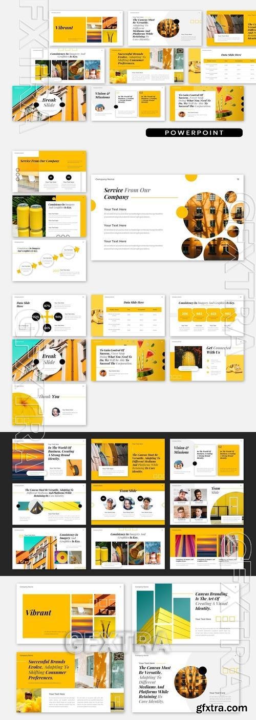 Vibrant Creative Business Agency Powerpoint WEDZ3PG