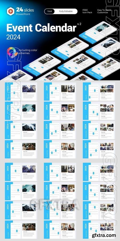 Event Calendar Modern Slides 2024 HM559G6