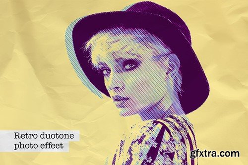 Retro Doutone Photo Effect U983M4N Retro Doutone Photo Effect U983M4N