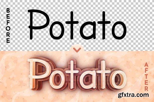 Potato - Editable Text Effect, Font Style UPA34Y8 Potato - Editable Text Effect, Font Style UPA34Y8