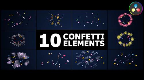 Holiday Confetti Elements | DaVinci Resolve - 49833417