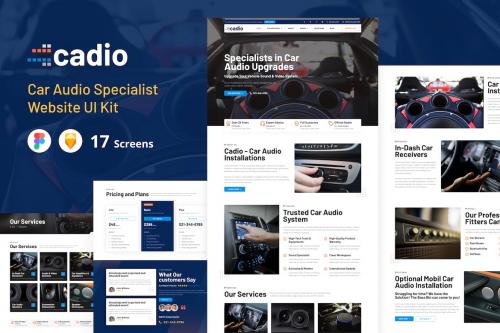 Car Audio Repair Workshop Website UI Kit Template
