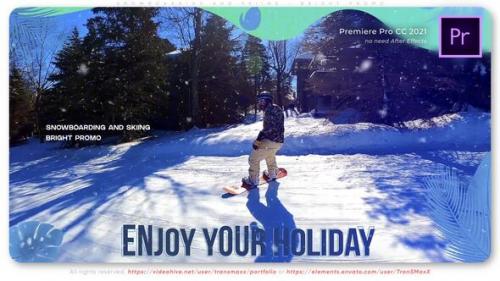 Snowboarding and Skiing - Bright Promo - 49838842