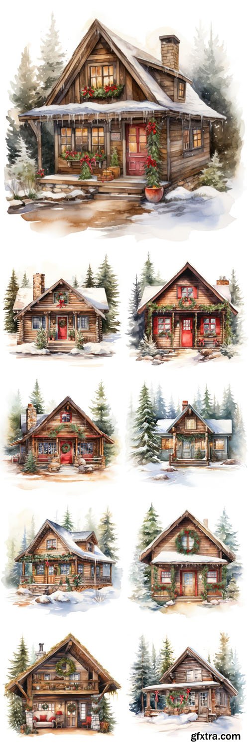 Vintage Village and Shops in Winter