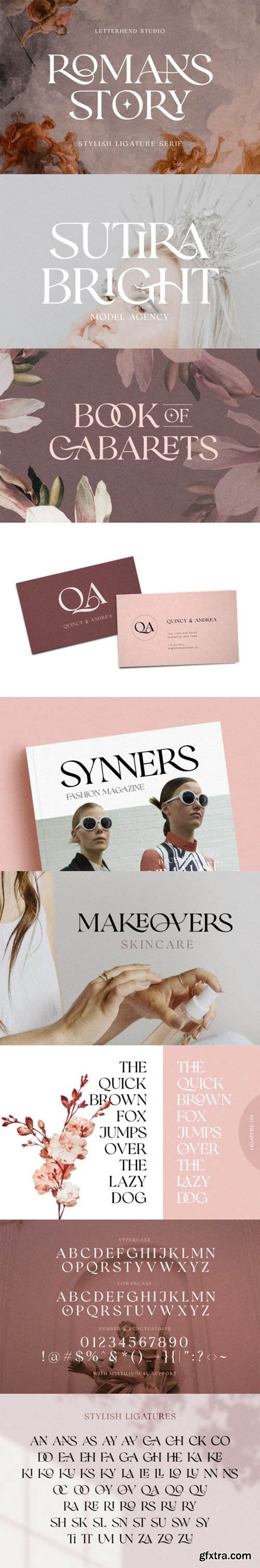 Romans Story - Stylish Ligature Serif Font (Re-Up)