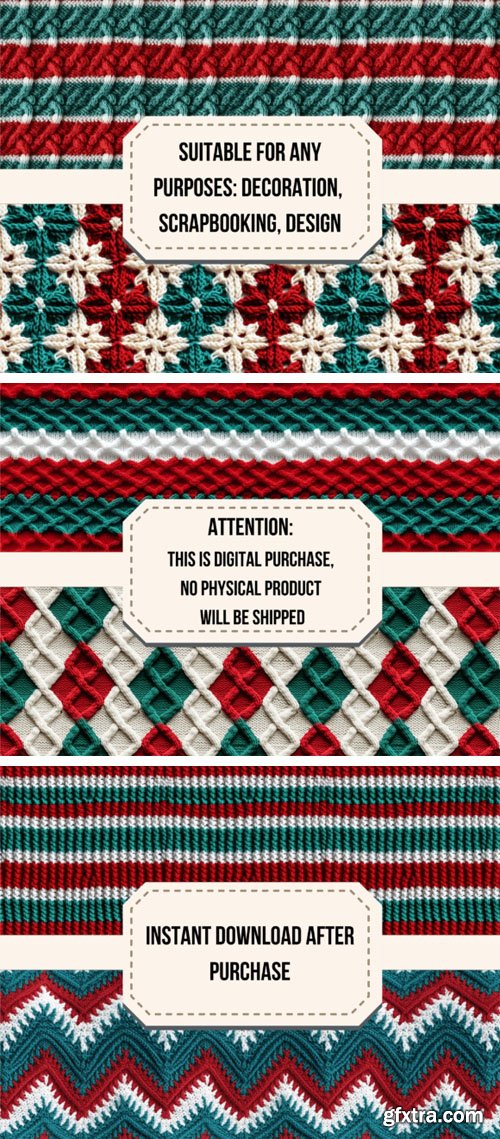 10 Holiday Knit Seamless Textures Pack