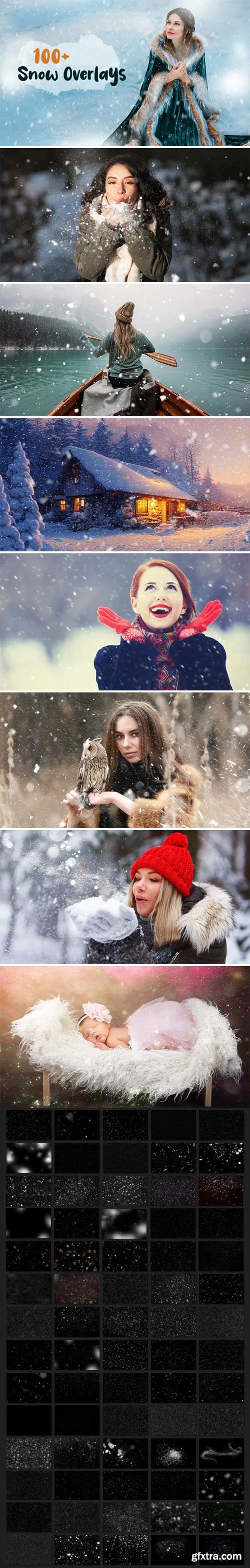 100+ Realistic Falling Snow Overlays for Photoshop