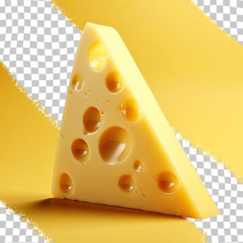Cheese Triangle On A Transparent Background