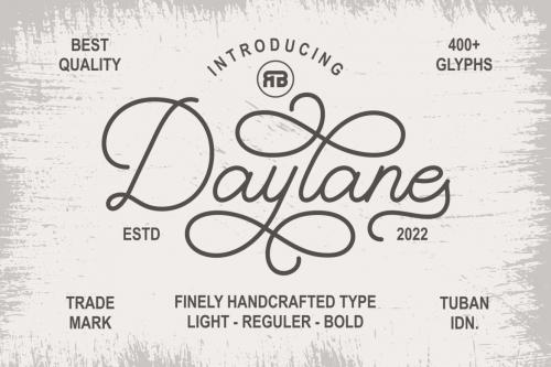 Deeezy - Daylane - Monoline Script Font