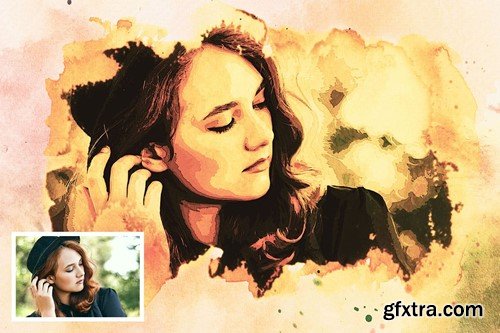 Watercolor Painting Photo Effects 6VWZ5AS Watercolor Painting Photo Effects 6VWZ5AS