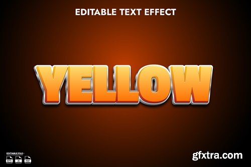 Yellow editable text effect QHS5ZPH Yellow editable text effect QHS5ZPH