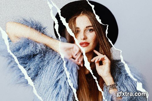 Torn Paper Photo Effect HFQ68A2 Torn Paper Photo Effect HFQ68A2