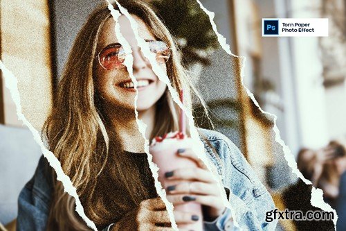 Torn Paper Photo Effect HFQ68A2 Torn Paper Photo Effect HFQ68A2