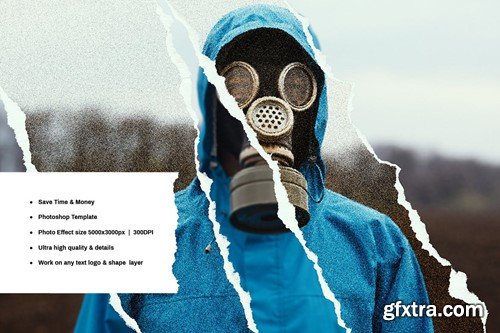 Torn Paper Photo Effect HFQ68A2 Torn Paper Photo Effect HFQ68A2